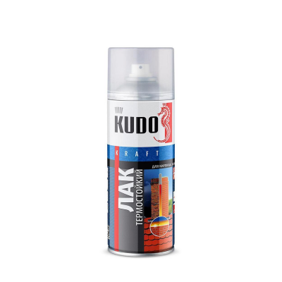 Лак аэроз.KUDO термостойкий (до+250С), 520мл
