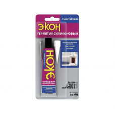 Герметик ЭКОН силикон. санитарный прозрачный, 70мл