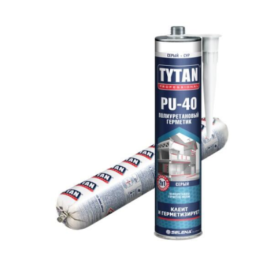 Герметик Tytan Professional PU 40 Полиуретановый серый, 600мл