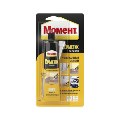 Герметик МОМЕНТ силикон. белый, 70мл