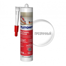 Герметик PLITONIT PlitoSil Premium силиконовый прозрачный, 310мл