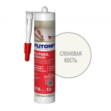 Герметик PLITONIT PlitoSil Premium силиконовый слоновая кость, 310мл