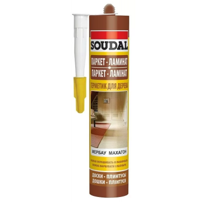 Герметик SOUDAL для паркета махагон, 280мл