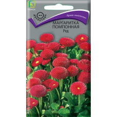 Маргаритка помпонная миниатюрная Ред 0,05г (Семена ПОИСК)