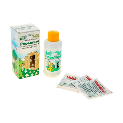 Средство Башинком ГОРЫНЫЧ для дачных туалетов и выгребных ям (500мл+3*30г)