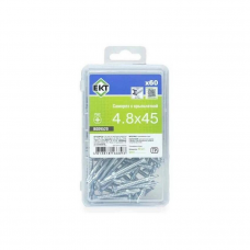 Саморез с крыльчаткой 4,8х45, сверло, цинк, ЕКТ (уп=60шт)_BOX