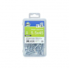 Саморез с крыльчаткой 5,5х45, сверло, цинк, ЕКТ (уп=50шт)_BOX