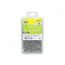 Саморез УНИВЕРСАЛЬНЫЙ желтый цинк по ДЕРЕВУ, ДСП, ПВХ 2,5x25 (уп=500шт)_BOX