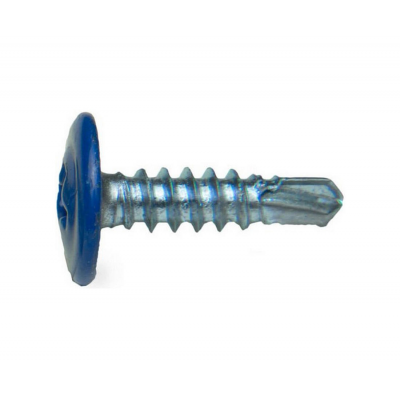 Саморез П/Ш, с ПрессШайбой, сверло 4,2х16 RAL5005 (уп=100шт)_BOX