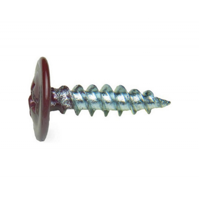 Саморез П/Ш, с ПрессШайбой, острый 4.2х16 RAL3005 (уп=100шт)