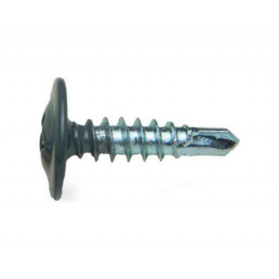 Саморез П/Ш, с ПрессШайбой, сверло 4.2х16 RAL7024 (уп=100шт)