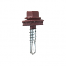 Саморез КРОВЕЛЬНЫЙ 5,5х19 RAL 3011 (красно-коричневый) (уп=50шт)_BOX