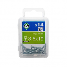 Шуруп DIN7981 с полукругл.головкой цинк 3,5х19 шлиц PH (уп=14шт)_BOX