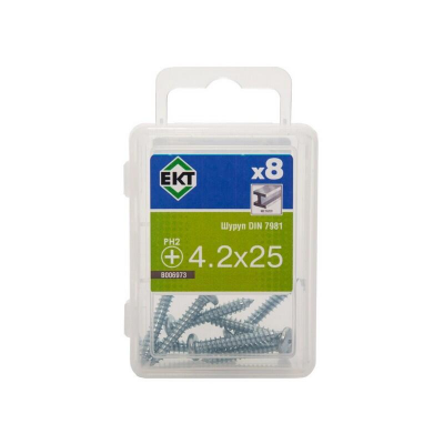 Шуруп DIN7981 с полукругл.головкой цинк 4,2х25 шлиц PH (уп=8шт)_BOX