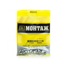 Гайка с контрящим кольцом цинк М4, DIN 985, прочн.8 (уп=25шт)_МОНТАЖ_BM001212