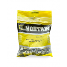 Гайка М8, цинк, прочн. 6 DIN 934 (уп=25шт)_МОНТАЖ_BM001661