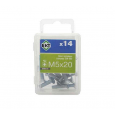 Винт потайн цинк 5х20 шлиц POZI, прочн.5.8 DIN 965 (уп=14шт) B006573_BOX