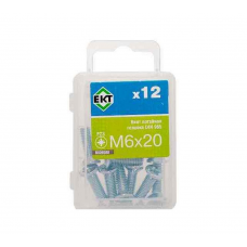 Винт потайн цинк 6х20 шлиц POZI, прочн.5.8 DIN 965 (уп=12шт) BB006588_BOX