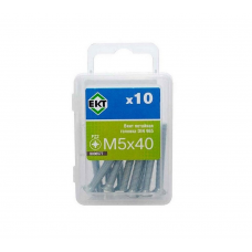 Винт потайн цинк 5х40 шлиц POZI, прочн.5.8 DIN 965 (уп=10шт) B006577_BOX