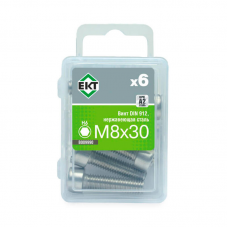 Винт с цилиндр. гол. и внутр. шестигр. 6х12,прочн.8.8 DIN 912 (уп=10шт)