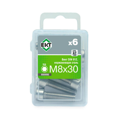 Винт с цилиндр. гол. и внутр. шестигр. 6х12,прочн.8.8 DIN 912 (уп=10шт)
