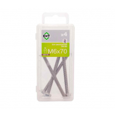 Болт 6-гранный M6х70 нерж.сталь, прочн.8.8 DIN 933 (уп=4шт)_BOX