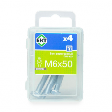 Болт 6-гранный 6х 50, цинк, прочн. 8.8 DIN 933 (ГОСТ 7798-70) (уп=4шт)