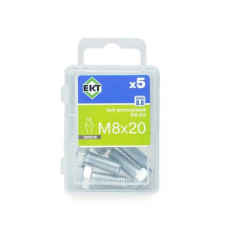 Болт 6-гранный 8х 20, цинк, прочн. 8.8 DIN 933 (ГОСТ 7798-70) (уп=5шт)