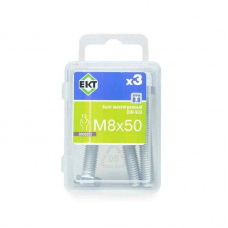 Болт 6-гранный 8х 50, цинк, прочн. 8.8 DIN 933 (ГОСТ 7798-70) (уп=3шт)