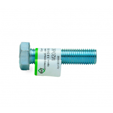 Болт 6-гранный М20х80, прочн. 8.8, цинк, DIN933 ЕКТ (с этик./1шт)