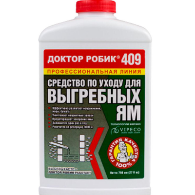 Средство Доктор Робик 409 для выгребных ям (798мл)