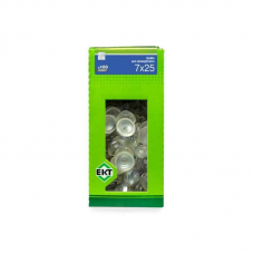 Шайба для поликарбоната, 7x25 прозрачная, в коробке с окном, ЕКТ (уп=100шт)