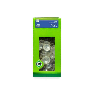 Шайба для поликарбоната, 7x25 прозрачная, в коробке с окном, ЕКТ (уп=100шт)