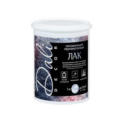 Лак Dali-Decor лессирующий перлам. Серебро 1кг