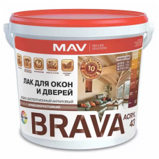 Лак BRAVA ВД-АК-1043 защитно-декор. глянцевый, 1кг