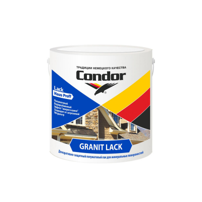 Лак Condor Granit Lack акриловый полуматовый, 2,3кг