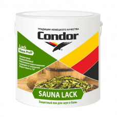 Лак Condor Sauna Lack акриловый полуматовый, 0,7кг