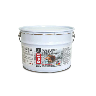 Лак DALI Мокрый камень для камня и кирпича, 9л