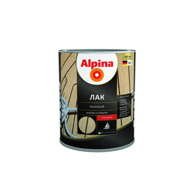 Лак Alpina алкидн.палубный глянцевый, 0,75л
