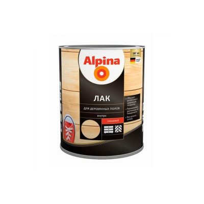 Лак Alpina алкидн.для деревянных полов глянцевый, 2,5л