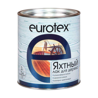Лак Eurotex яхтный полуматовый, 2л