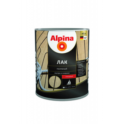Лак Alpina алкидн.палубный глянцевый, 2,5л
