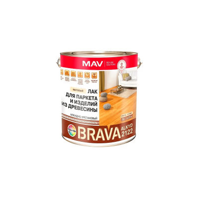 Лак BRAVA АУ-2122 паркетный алкидно-уретановый матовый, 2,3кг