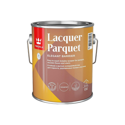 Лак Tikkurila LACQUER PARQUET паркетный полуматовый, 0,9л