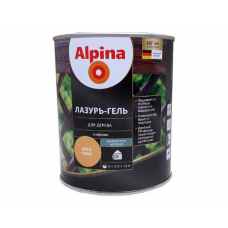 Лазурь-гель Alpina алкидый для дерева шелк.-матовый орех, 0,75л