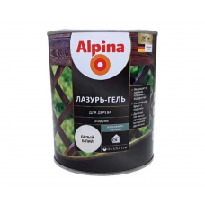 Лазурь-гель Alpina алкидый для дерева шелк.-матовый белый, 0,75л