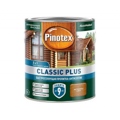 Пропитка-антисептик Pinotex Classic Plus 3 в 1 Лиственница, 2,5л