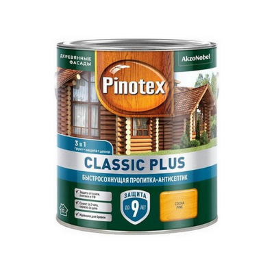 Пропитка-антисептик Pinotex Classic Plus 3 в 1 Сосна, 2,5л
