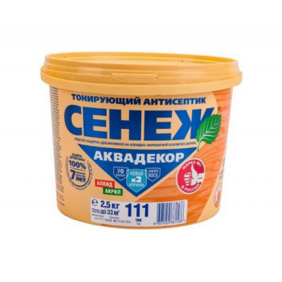 Антисептик Сенеж АКВАДЕКОР 111 тик, 2,5кг