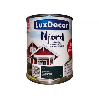 Краска LuxDecor Njord антисептик д/древесины Исландская долина, 0,75л